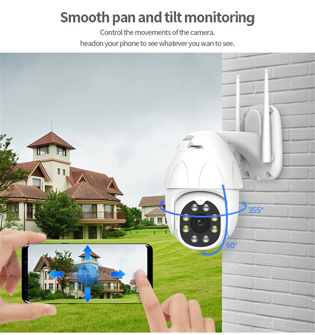 Outdoor PTZ Camera IP65 With Dual light control(TV-9825A-2MP)