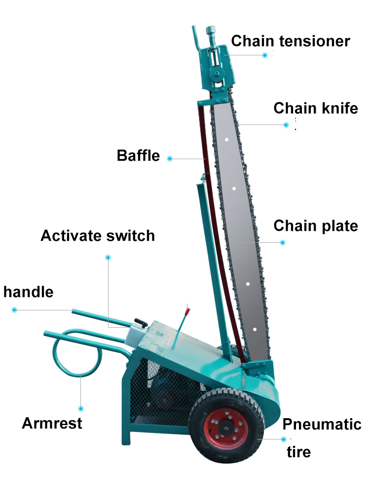 Electric Chainsaw Machine For Wood Cutting Cutting Maximum Diameter 800-1700mm