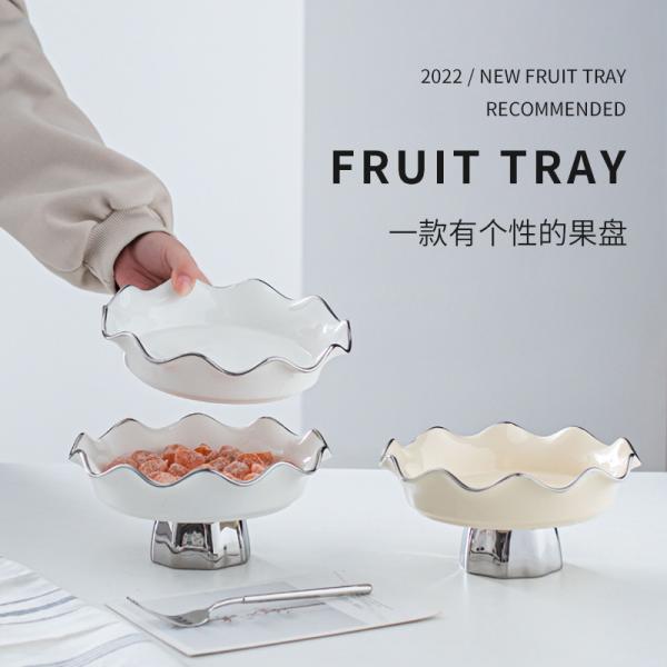 Sustainable Ceramic Salad Bowl European Luxury Home Decor for Serving Desserts