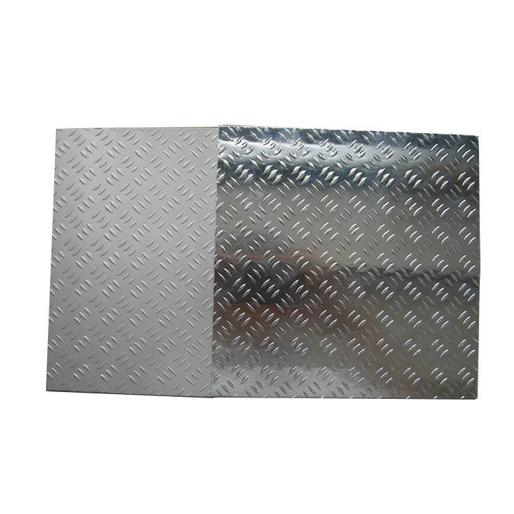 1060 3003 5052 6061 Aluminum Tread Plate Sheets Diamond Non-Slip 5 Bar