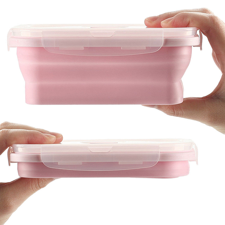 Food Warmer Heated Womens Food Rubber Storage Silicone Folding Lunch Box