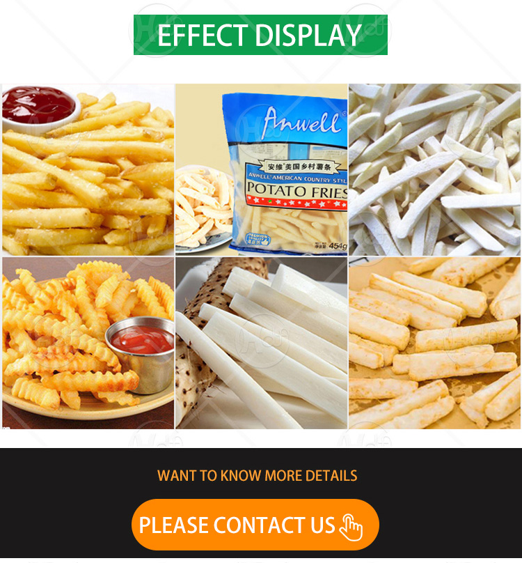 Automatic Potato French Fries Production Line/french fries semi automatic machine