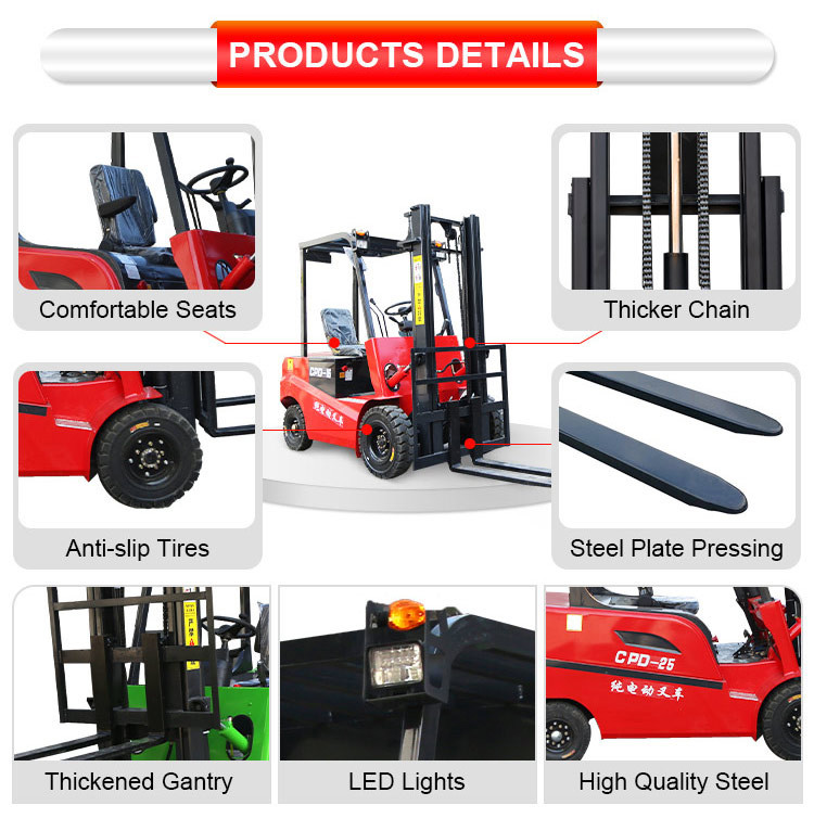 ZHONGMEI 2.5ton Electric Forklift 60V Forklift Truck With CE Certificate