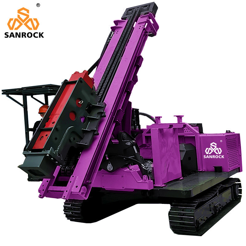 Hydraulic Pile Driver Rotation Angle 360 Degree Screw Pile Drilling Machinery Solar Photovoltaic Pile Driver Machine