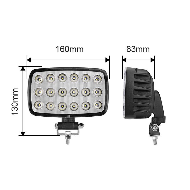 Bracket Adjustable Rotary Forklift Tractor 90W Waterproof IP67 LED Work Light
