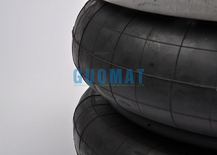 2H200142 Double Convoluted Rubber Air Spring Black Flange Air Suspension Bags