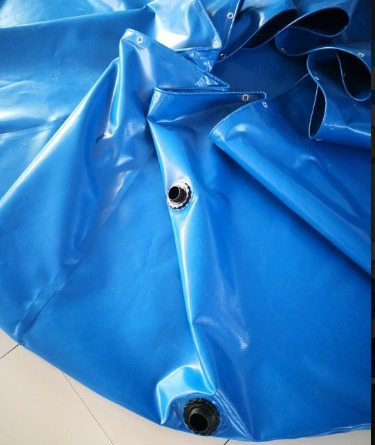 Round Shape Collapsible PVC Coated Fish Pond Tank Material Tarpaulin Cover Collapsible Fish Tank