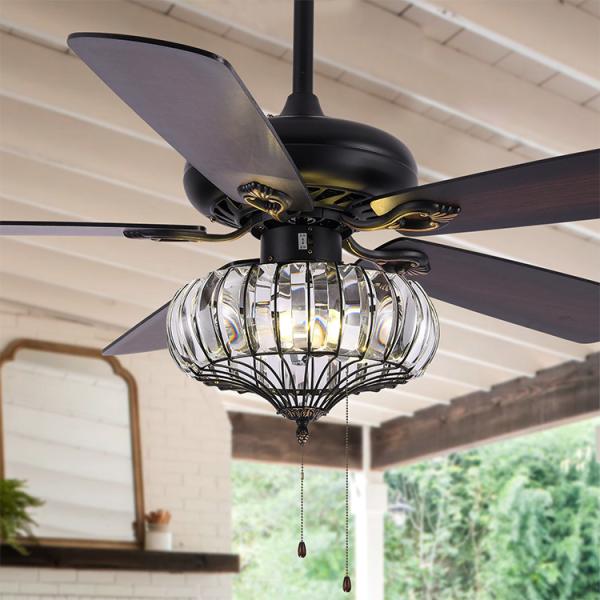 Surface Mounting 120V 65W Industrial Ceiling Fan Light / 52 Inch 5 Blade Ceiling
