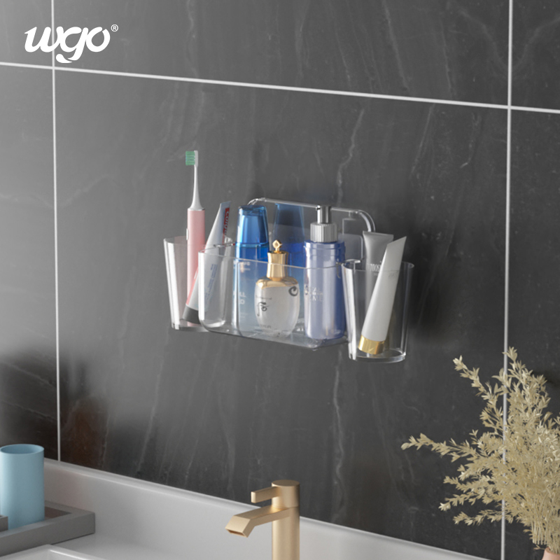 Damage Free Mounting Medium Shower Caddy Clear Bathroom Fittings