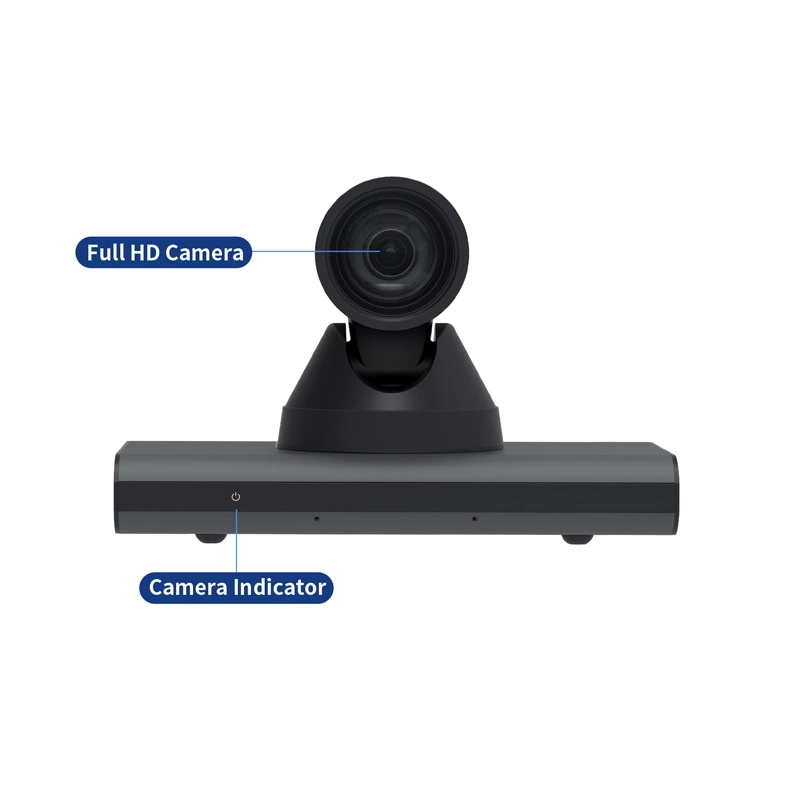 Android video conferencing endpoint with full HD 1080p 12x optical zoom camera for office video conference