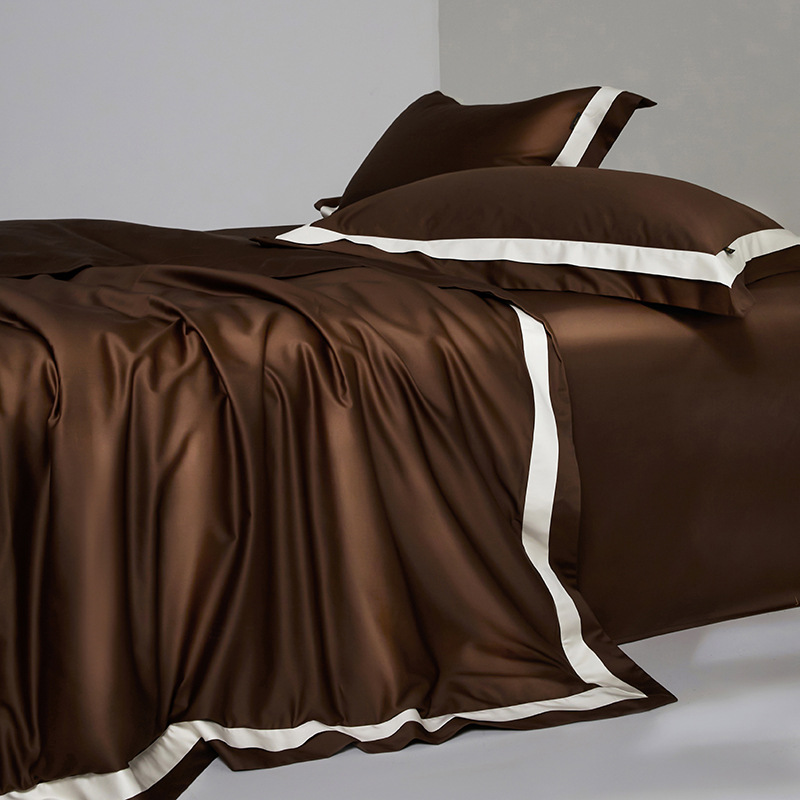 Elegant Wedding Four-piece Kit 400TC Bedding Set with Comforter Sheet and Quilt Cover