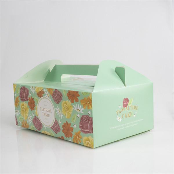 Takeaway cake box packaging with clear window cake disposable box packaging