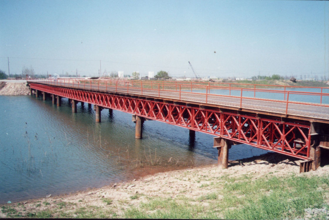 BS Material Q345b Temporary Bailey Bridge Corrugated Steel Decking