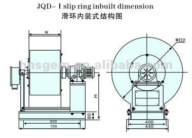 Magnetic Coupling Type Steel Cable Winding Drum 100m