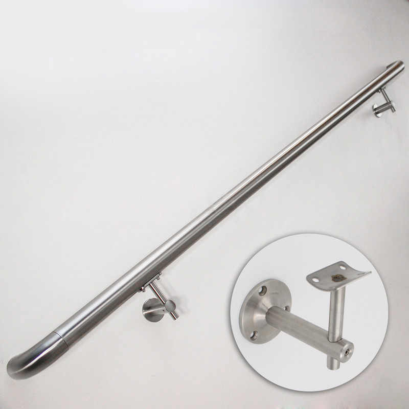 Vintage Design Glass Stair Hand Railings Powder Coated / Polished / Brushed / Anodized Finish