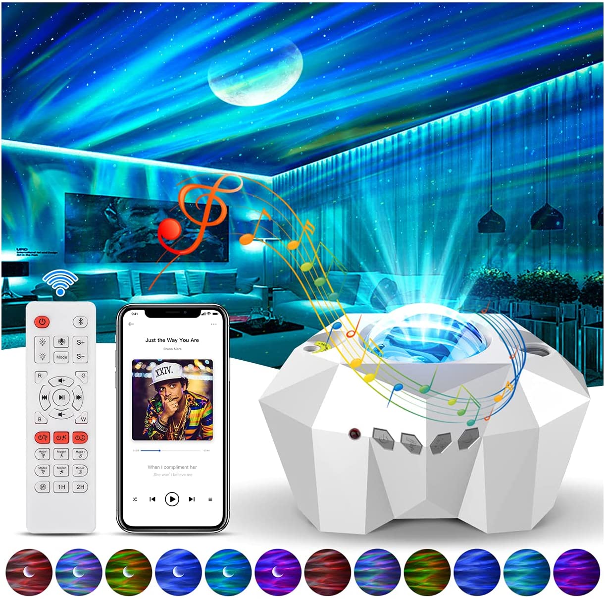 Sterren Projector Aurora Galaxy Projector Baby Star Night Light Starry Star Northern Light Projection Lamp For Kids Adu