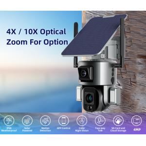 China 40M Night Vision WiFi Solar Security Camera 4K Dual Lens 10X Optical Zoom on sale