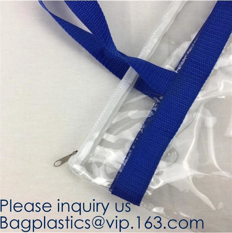 Stadium Approved Environmentally New Clear Tote PVC Shoulder Transparent Shopping Bag,Recycled Clear Pvc Shopping Tote B