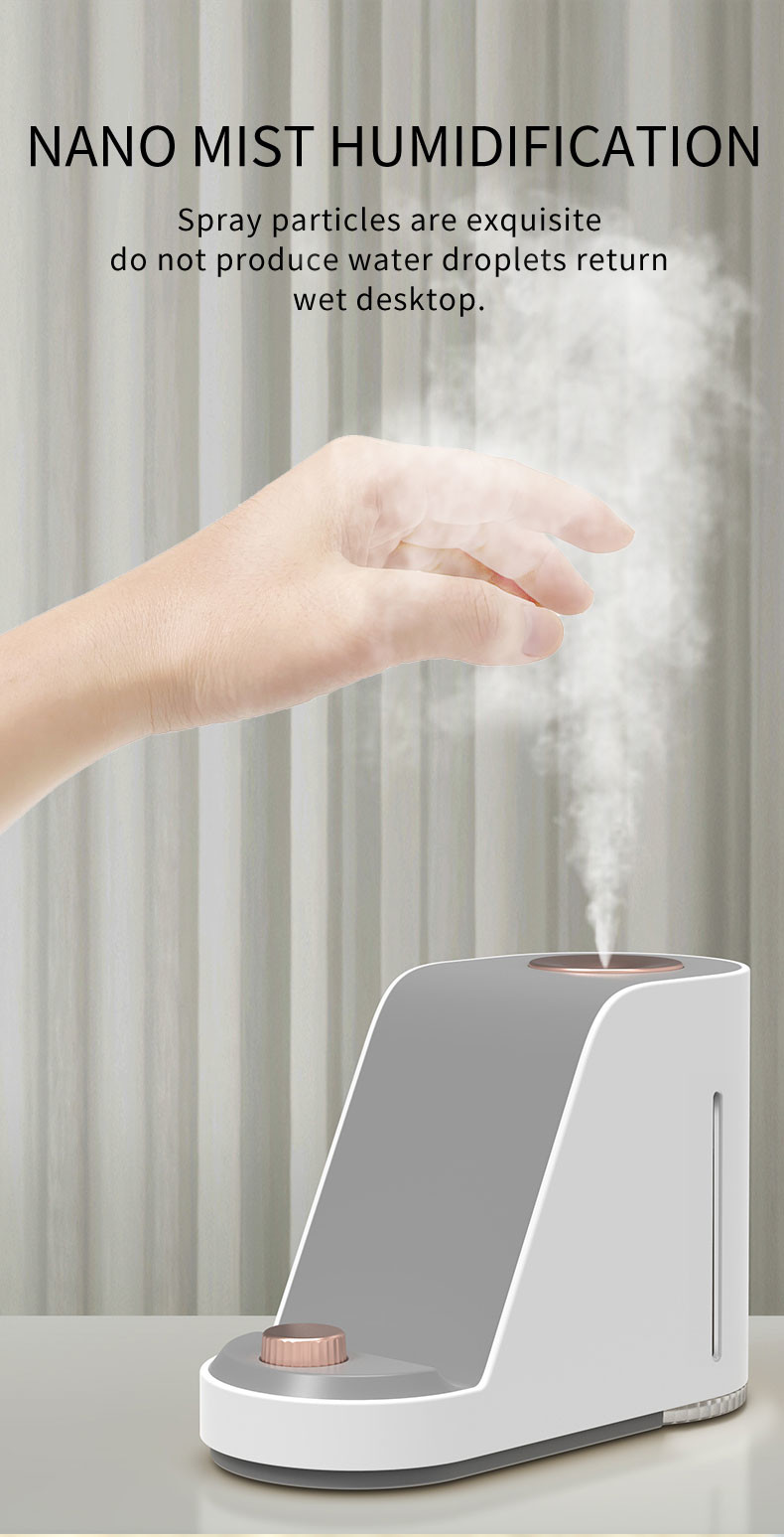Mini Air USB Cool Mist Ultrasonic Humidifier With 10W Wireless Charger