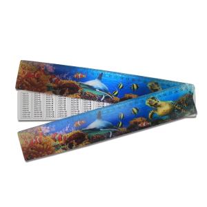 Wholesale 3D Lenticular Printing Plastic Ruler Lenticular Printing Ruler Accept