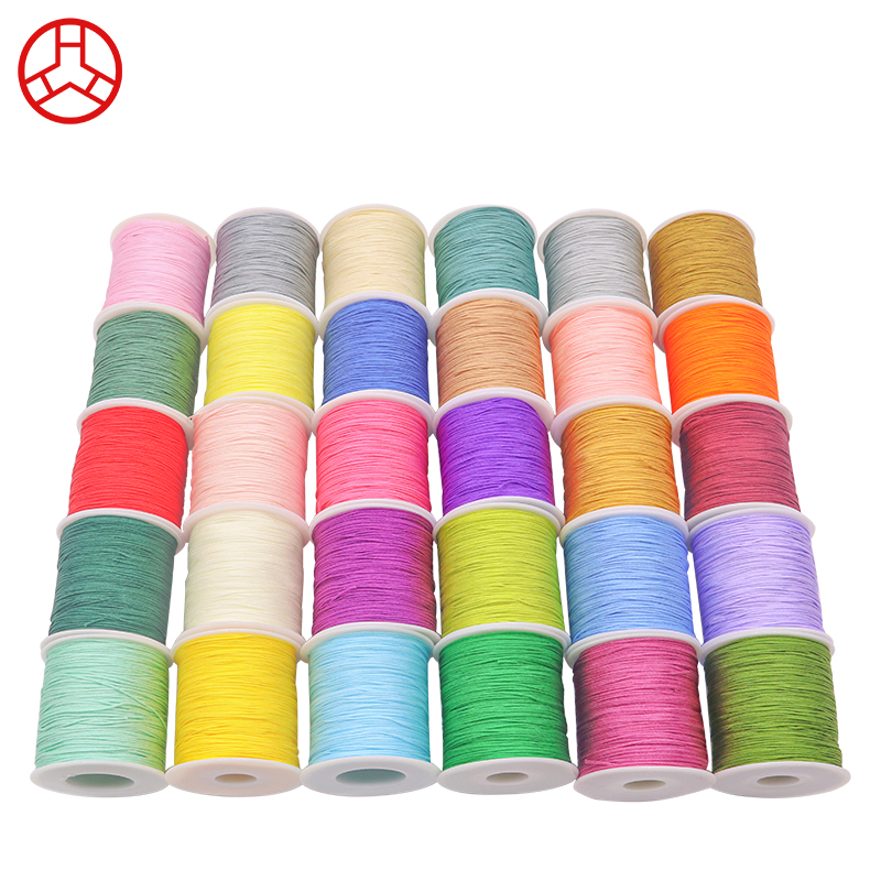 DIY Chinese Knot Nylon Braided Rope Taiwan Jade Thread Colorful Gold 0.8mm 1.0mm 1.5mm