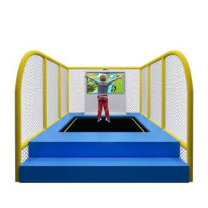 China Indoor HD Virtual Interactive Jumping Trampoline Park Play Set for Kids with Kinect Sensor for Children's Playgrounds on sale