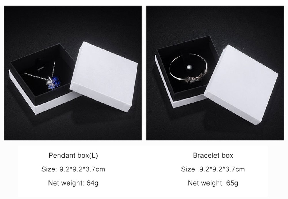 Empty Small White Necklace And Earring Gift Box For Jewellery Presentation