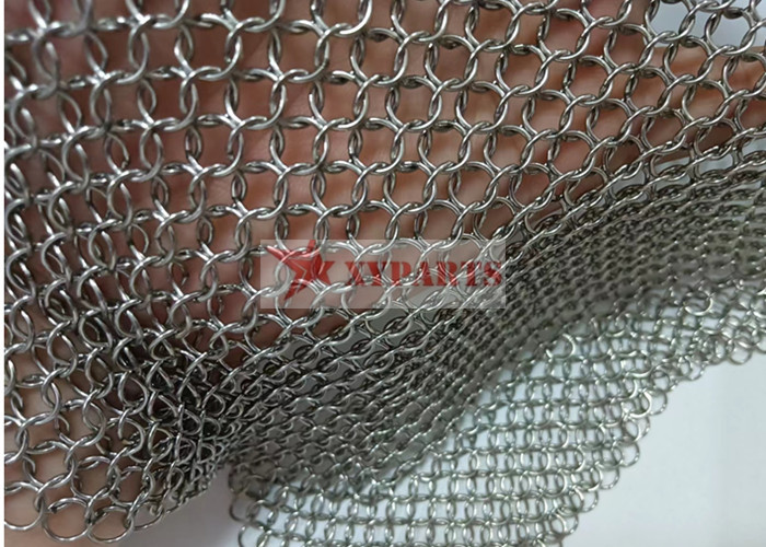 0.8x7mm Welded Type Ring Mesh Curtain For Interior Decoration