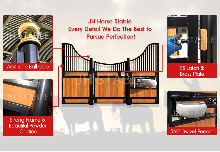 Classic Nice Curve Bamboo Portable Temporary Horse Stalls Panels 2.25m