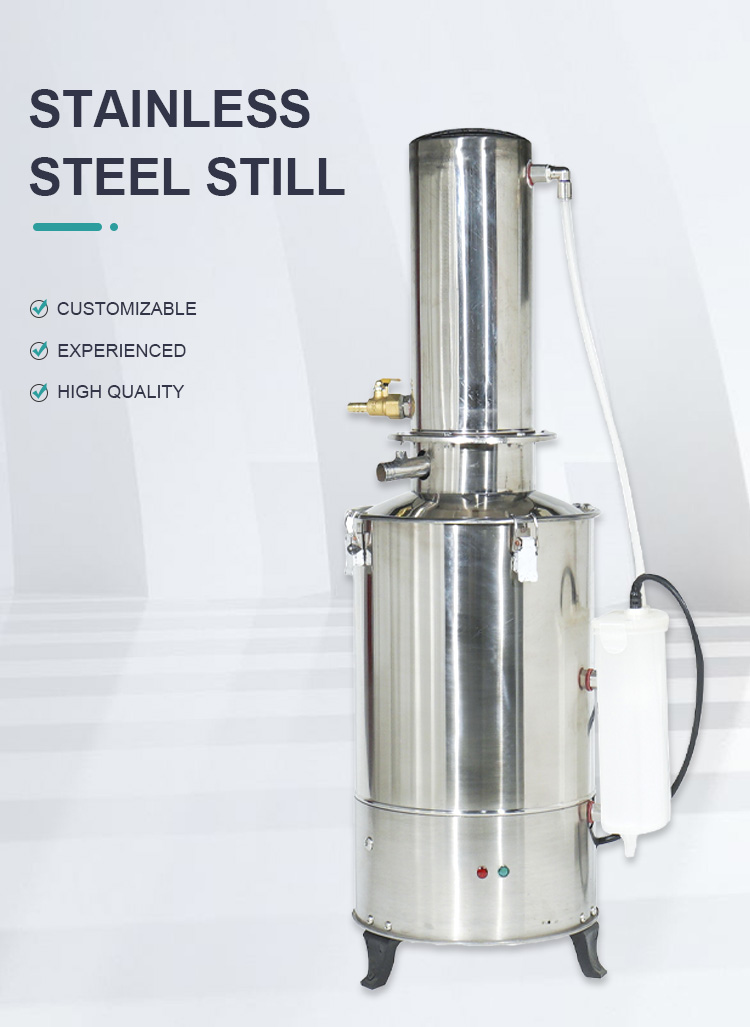 5/10/20L Stainless Steel Water Distiller with Auto Control and Electrothermal Heating