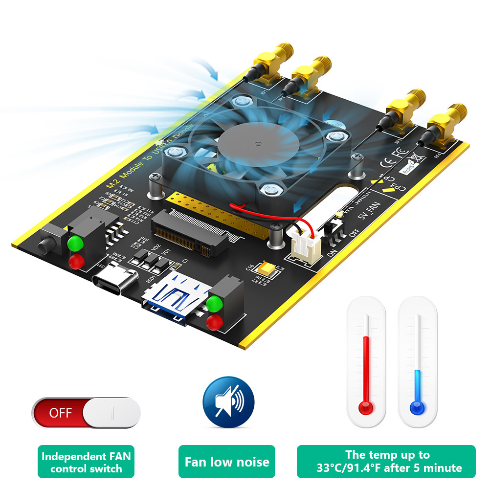 NGFF(M.2) To USB 3.0 Adapter With Dual SIM Card Slot For 3G 4G 5G Module