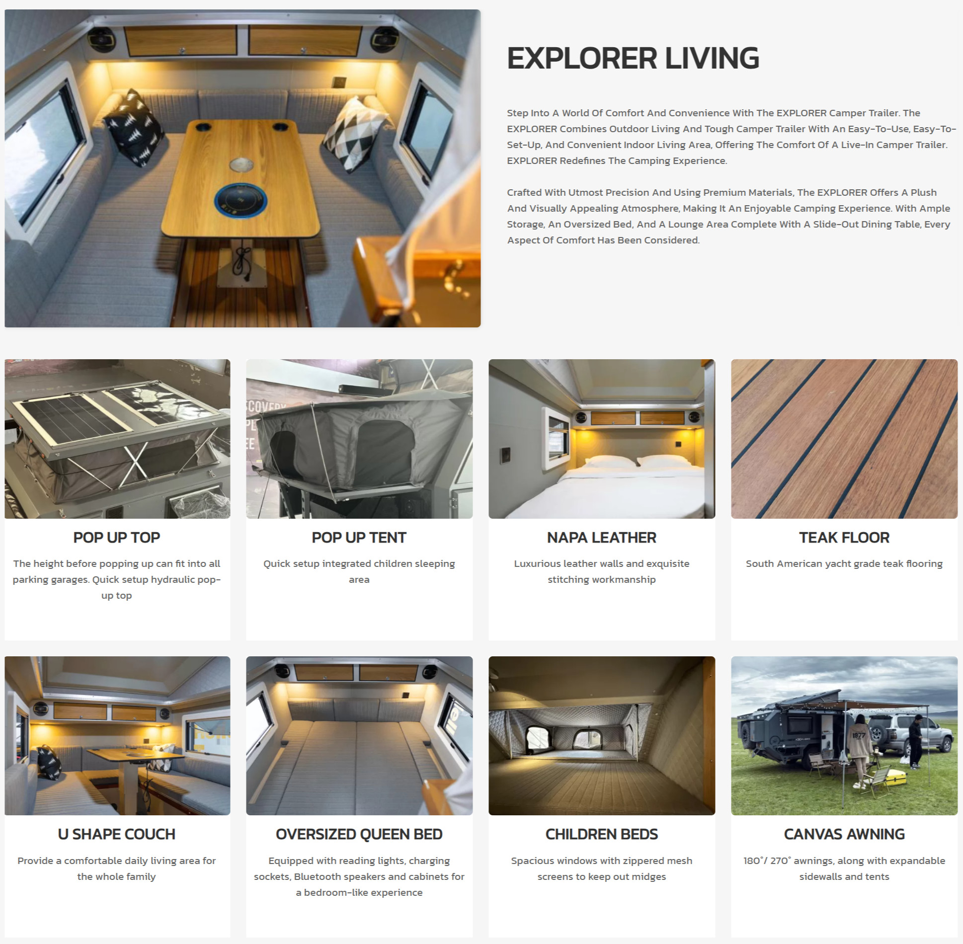 NJSTAR EXPLORER OFFROAD TRAVEL CAMPER TRAILER