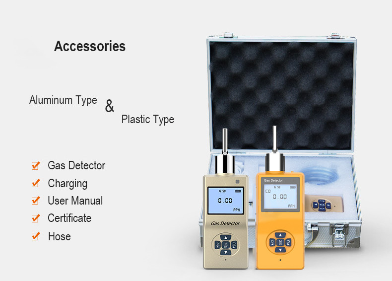 Metal Casing Handheld Carbon Monoxide Tester Pump Suction