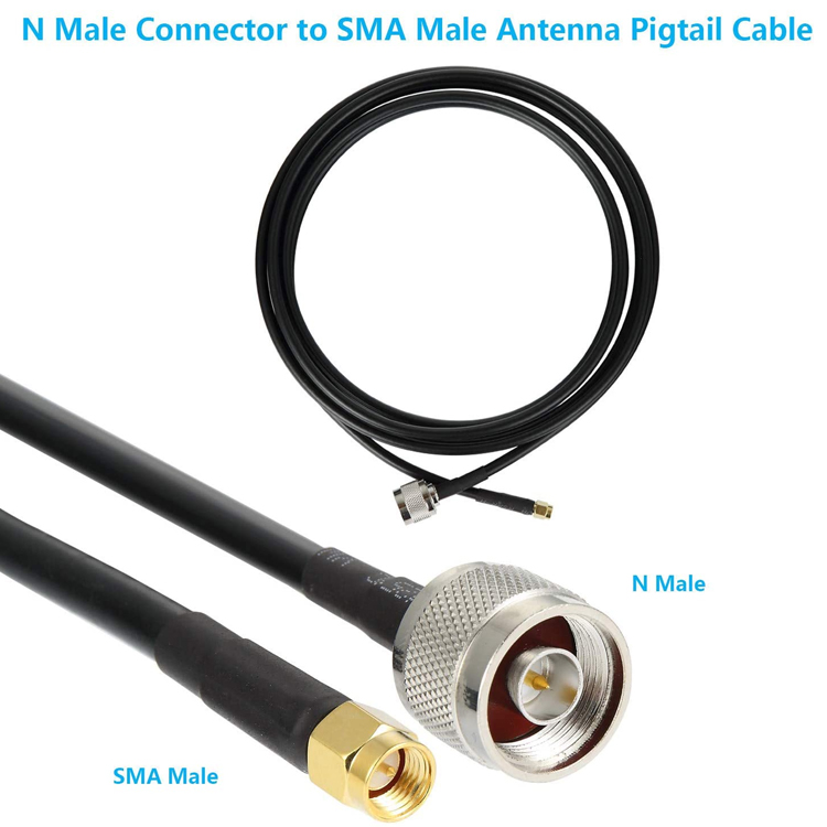 Custom Antenna SMA Male to N Type Pigtail RF Coaxial Extension Cable for GPS Wifi Antenna