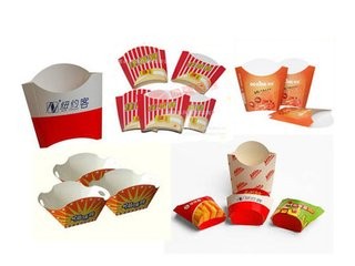 Biodegradable Take Away Disposable Paper Box French Fry Packaging