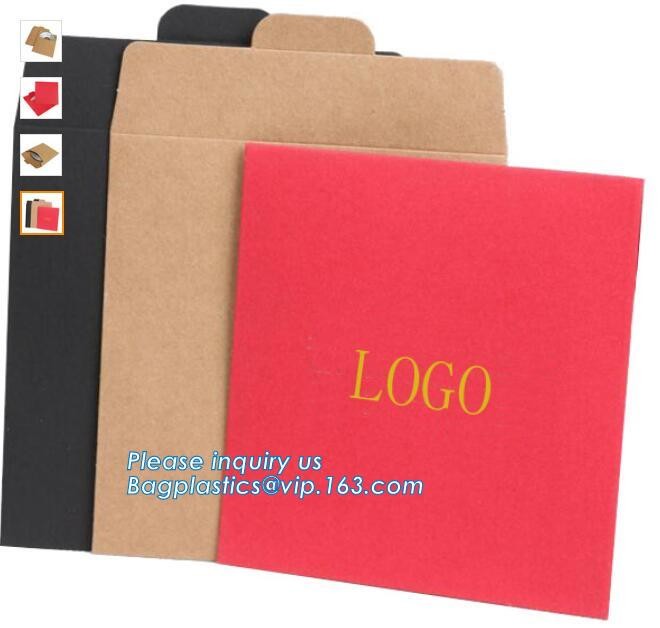 OEM Invitation Black Envelope With Triangle Open, Wholesale Paper Envelope,stamping paper letter envelope and postal car