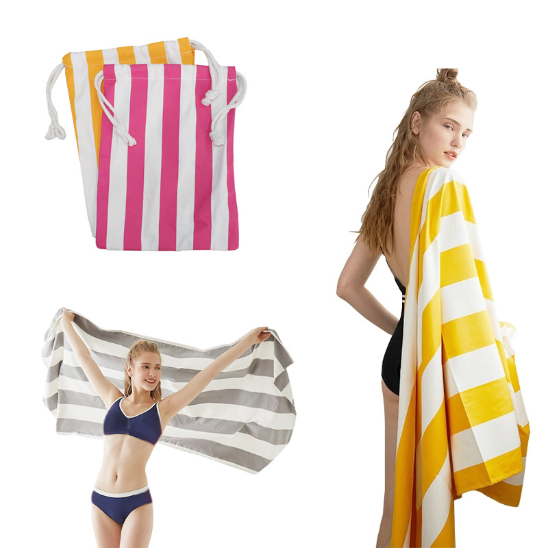 ODM Sand Free Stripe Printed Microfiber Sports Towel Golf Towels Bulk 60x120