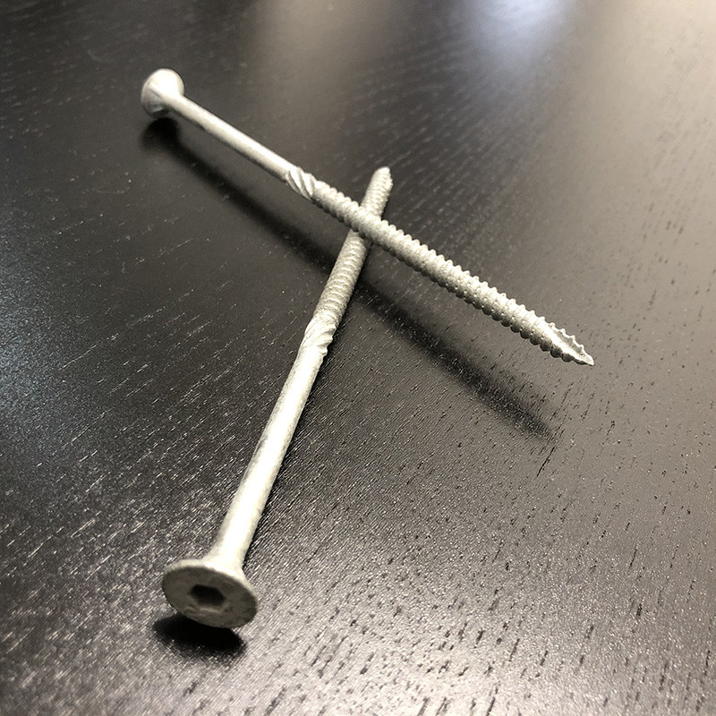 Construction 150mm Wood Screws T17 Galvanised C4 Hex Head Decking Screws With Knurl