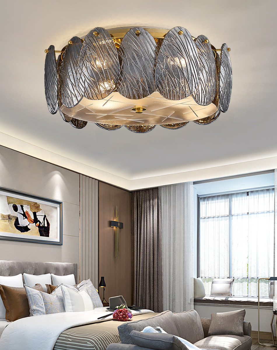 Ceiling chandelier for living room Leaf glass decorative celling lights modern celling lamp(WH-CA-64)