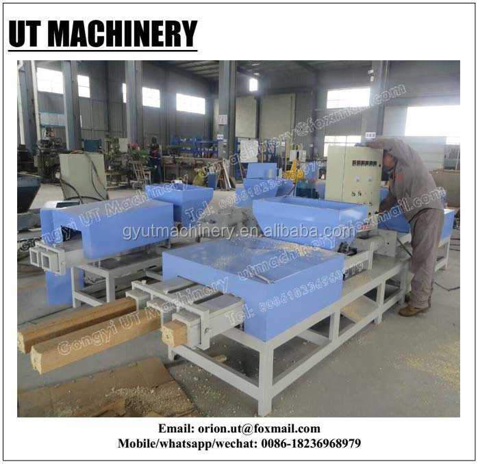Hot Pressing Edge Banding Machine for Compress Wood Sawdust Pallet Leg Production