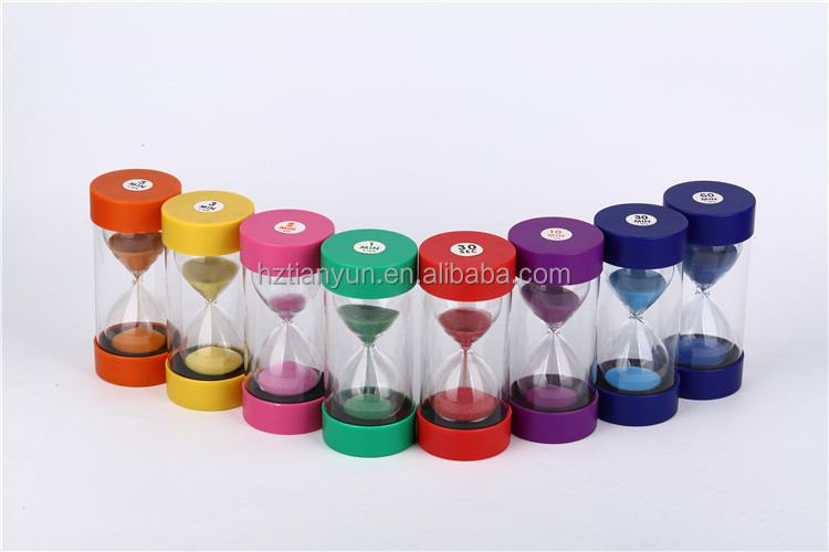1-30 Minutes Plastic Hourglass Sand Timer Traditional Style
