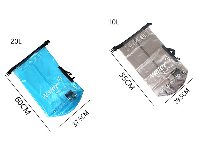 Floating 500D PVC Waterproof Dry Bag For Kayaking Custom Size