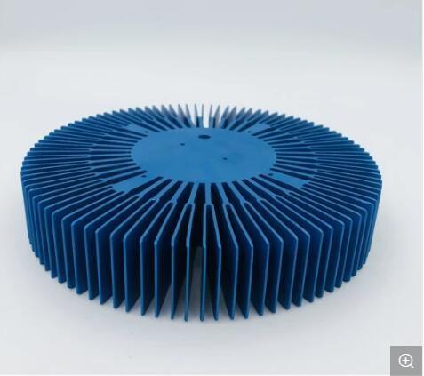 Customized Hot Sell Blue Anodizing Industrial Aluminium Heatsink Sunflower