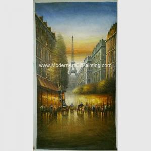  Handmade Paris Oil Painting Old Paris Scenery Palette Knife With Texture Manufactures