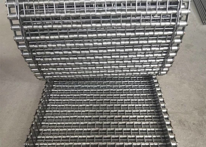 Food Grade Stainless Steel Mesh , Woven Wire Conveyor Belt For Vegetable Drying