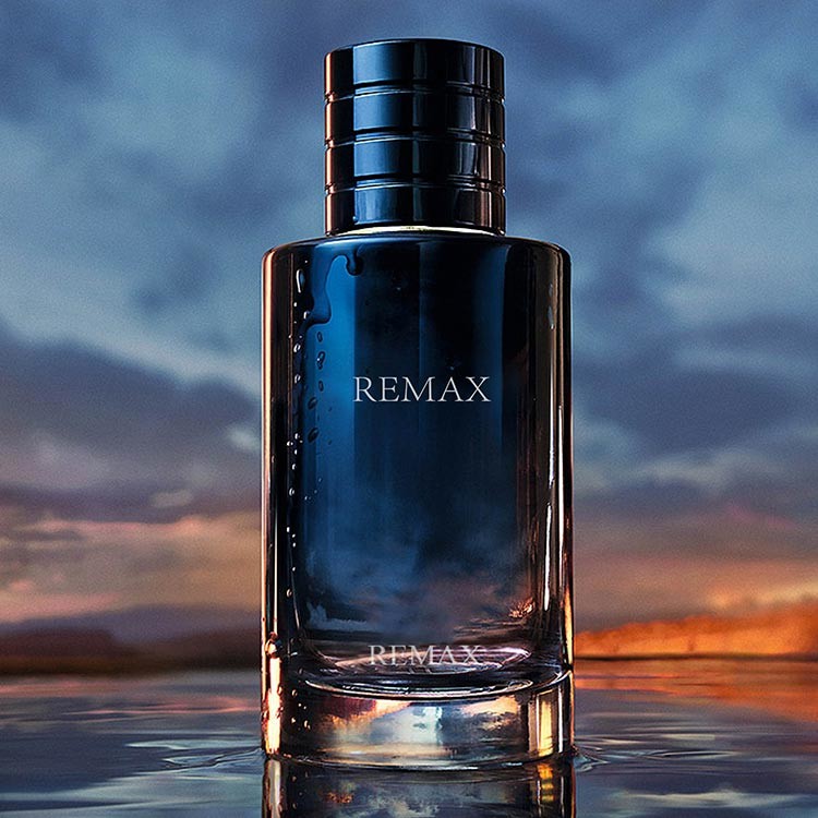UV Coating Glass Perfume Bottle 50ml Frosted With Black Threaded Cap