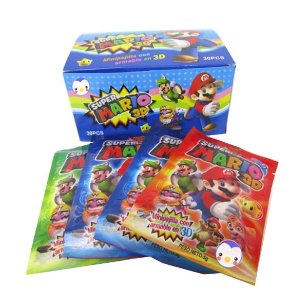 Super Mario Tasty Candy Powder With 3D Puzzle Mixed Fruit Flavor Candy Stick
