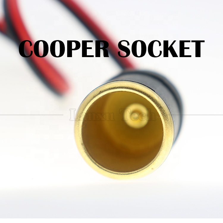 12V 24V 20A Pure Cooper DC Car Cigarette Lighter Female Socket Plug Power Adapter Extension Cable
