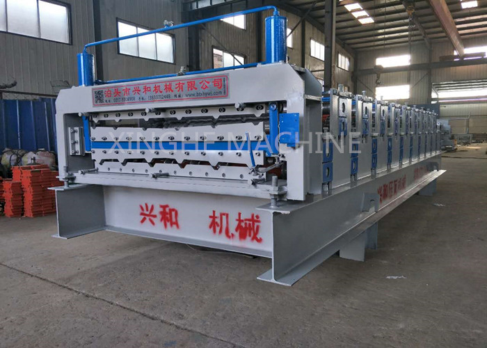Electric Control Double Layer Roll Forming Machine , Cnc Roll Forming Machine