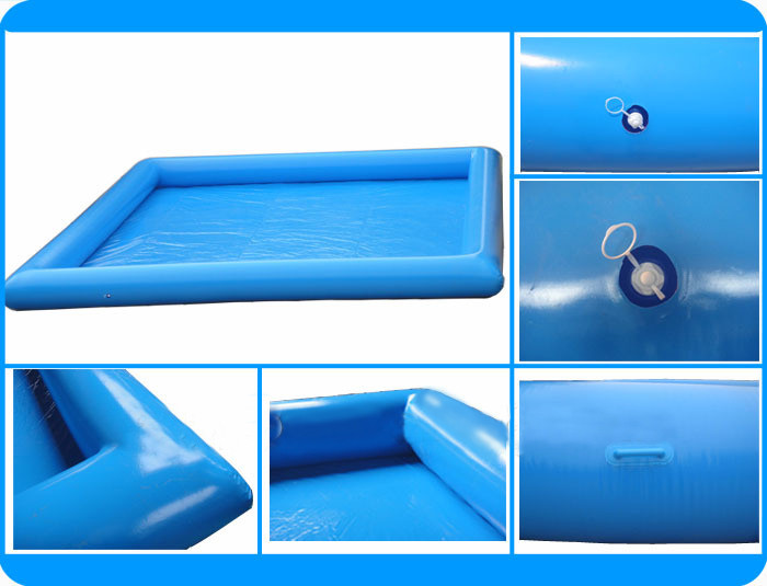 Popular Blue Kids Swimming Pool , Pirate Slide Above Ground Swimming Pools For Kids